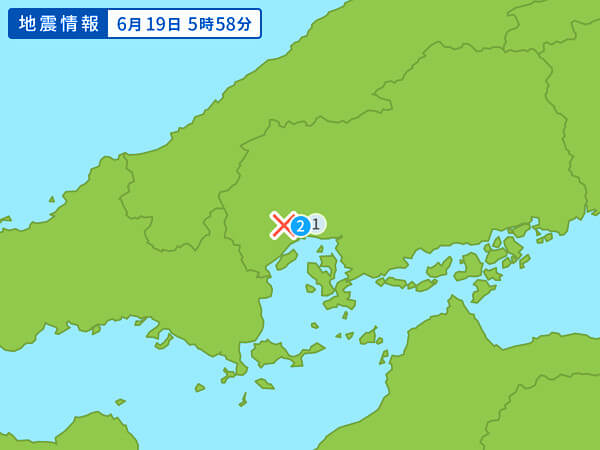 地震情報の画像