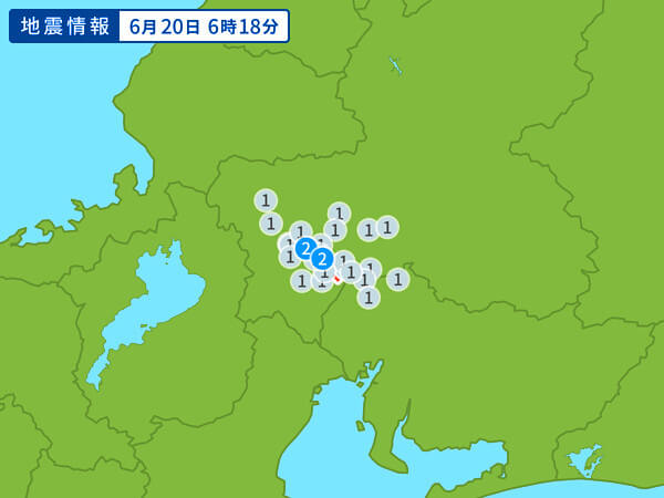 地震情報の画像