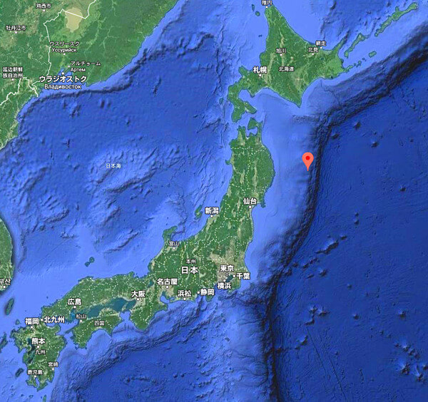 地震情報の画像