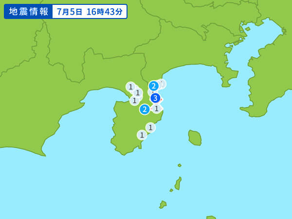 地震情報の画像