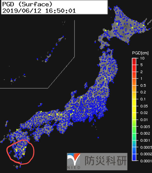 強震モニタの画像
