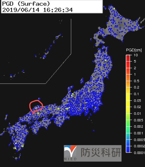 強震モニタの画像