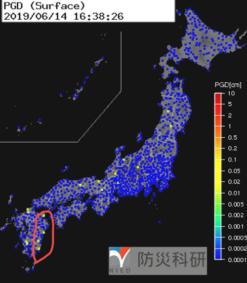 強震モニタの画像