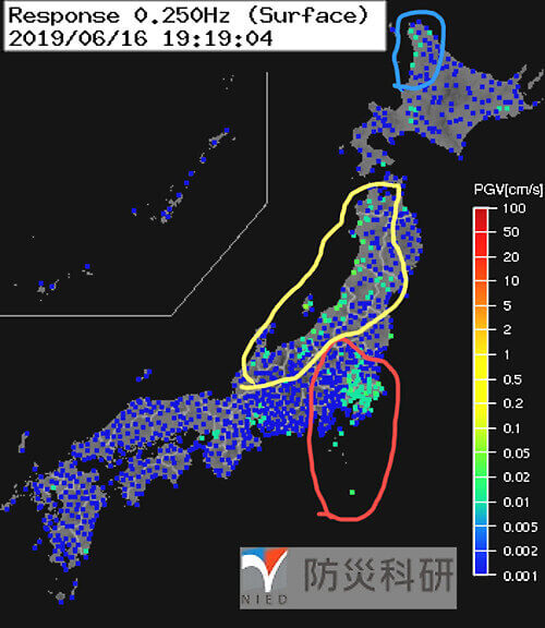 強震モニタの画像