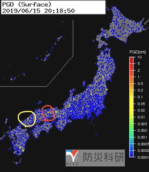 強震モニタの画像