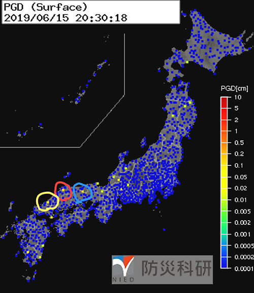 強震モニタの画像