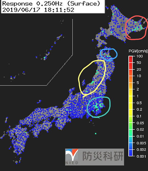 強震モニタの画像
