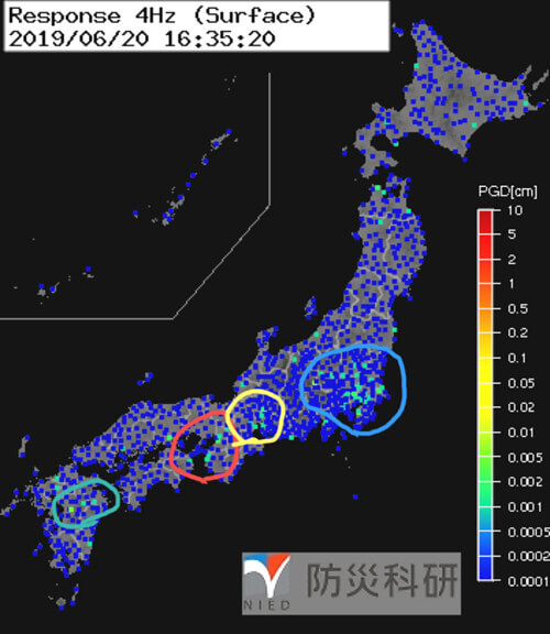 強震モニタの画像