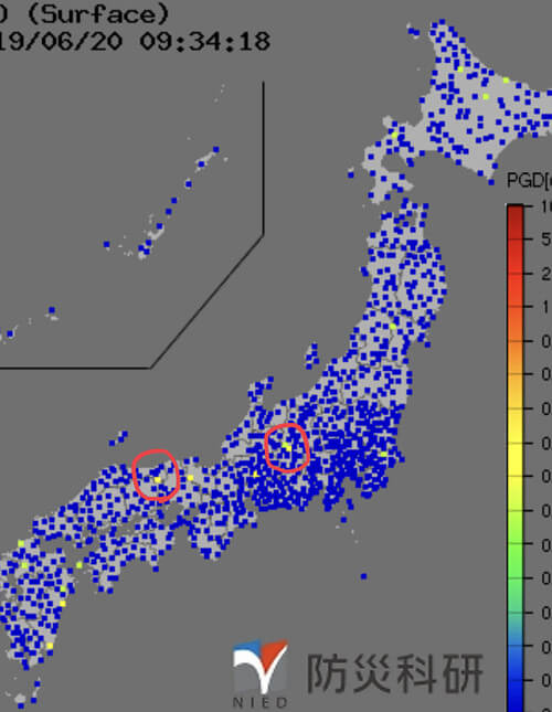 強震モニタの画像