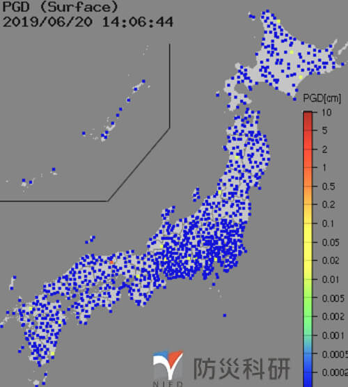 強震モニタの画像