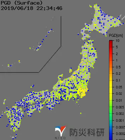強震モニタの画像