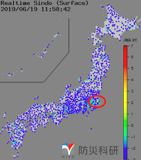 強震モニタの画像