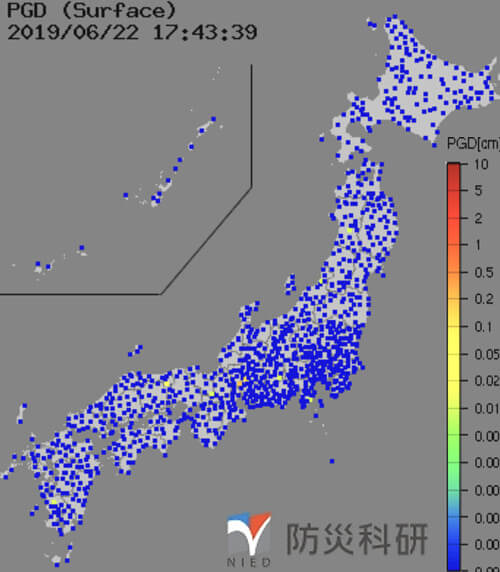 強震モニタの画像
