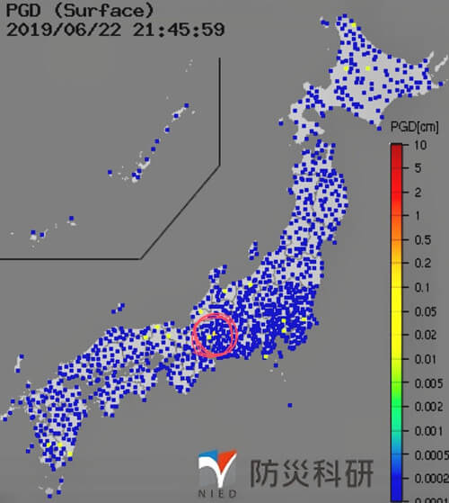 強震モニタの画像