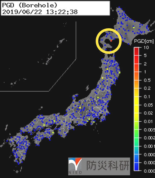 強震モニタの画像