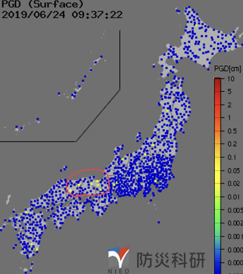 強震モニタの画像