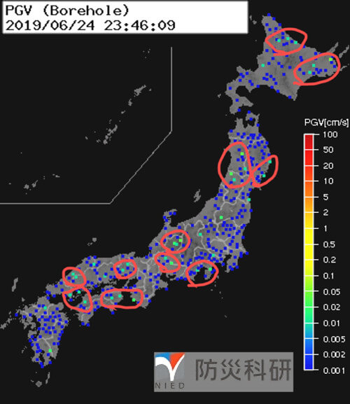 強震モニタの画像