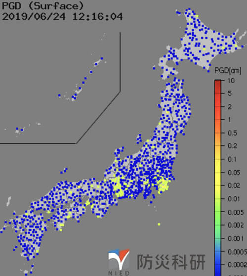 強震モニタの画像