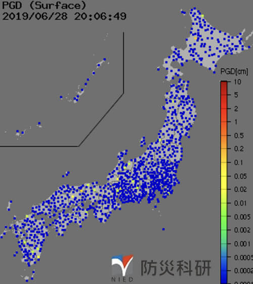 強震モニタの画像