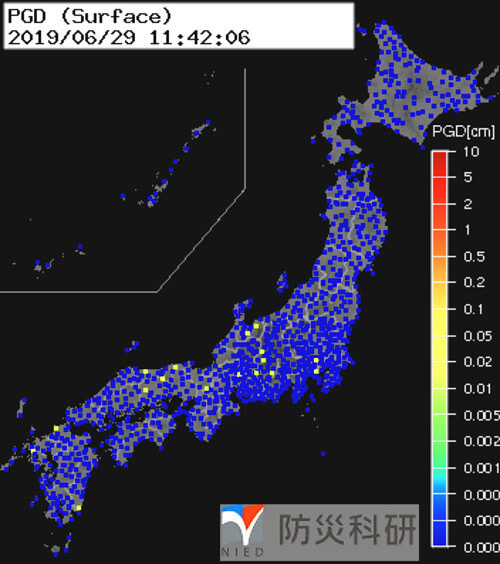 強震モニタの画像