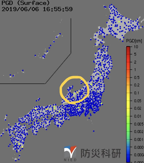 強震モニタの画像