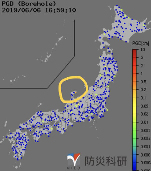 強震モニタの画像
