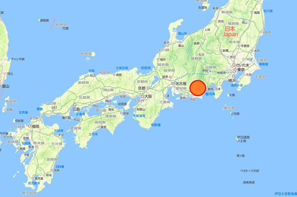 東海地方の地図