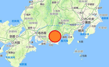 東海地方の地図