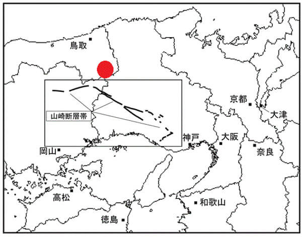 山崎断層帯の地図