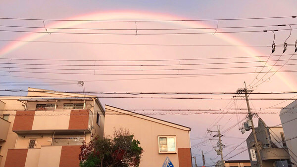 ダブルレインボーの写真