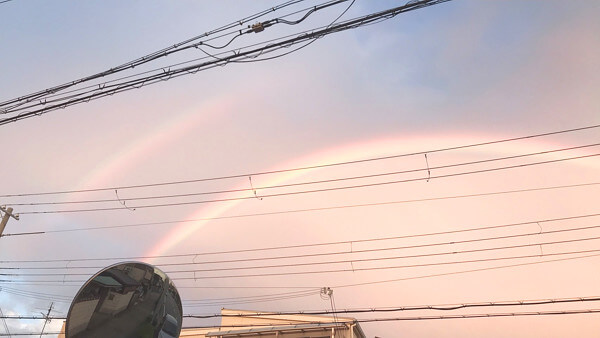 ダブルレインボーの写真