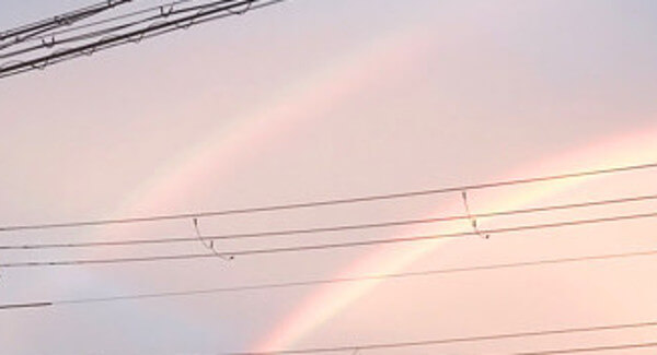 ダブルレインボーの写真