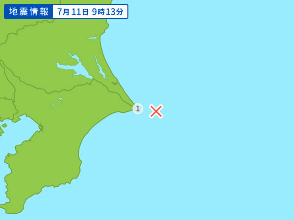 地震情報の画像