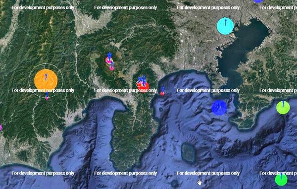 地震情報の画像