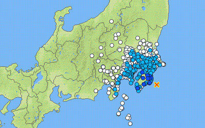 地震情報の画像