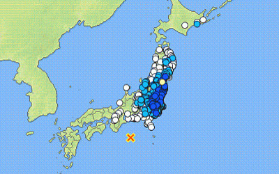 地震情報の画像