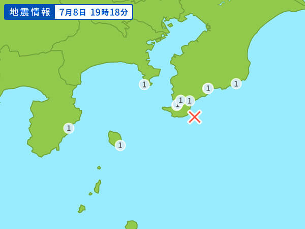 地震情報の画像