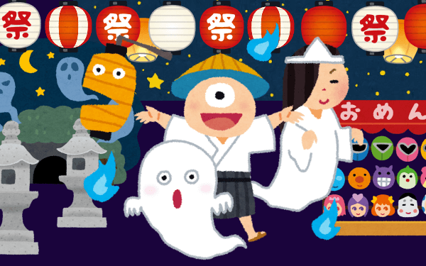 怪談祭りのイメージイラスト