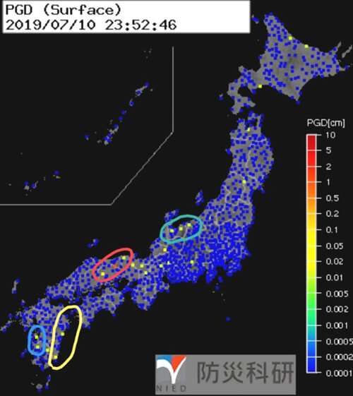 強震モニタの画像