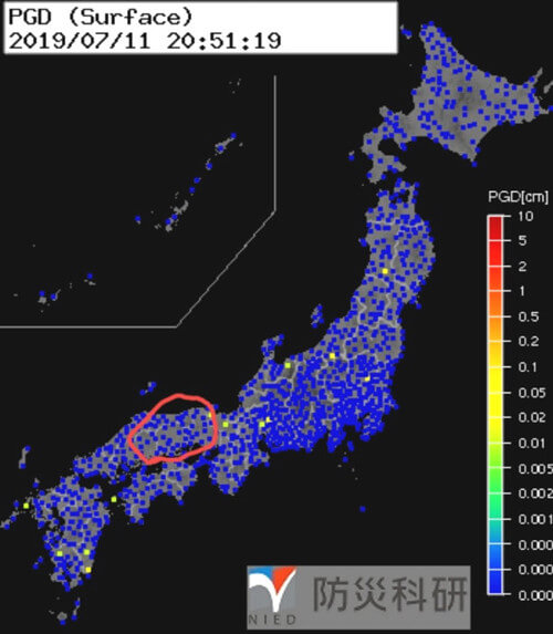 強震モニタの画像