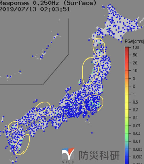 強震モニタの画像