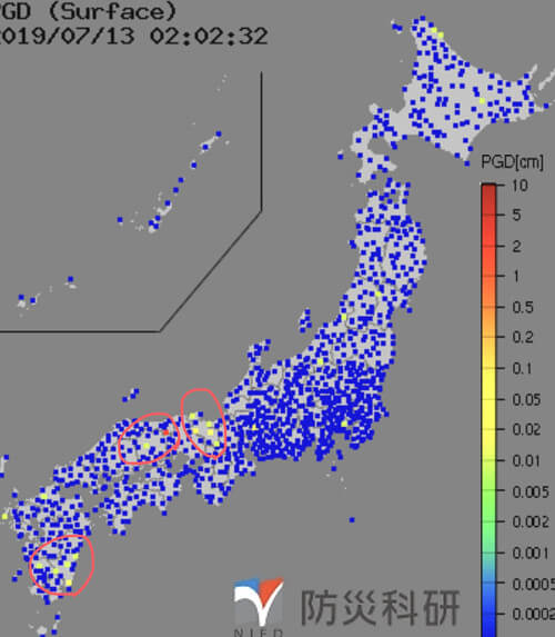 強震モニタの画像