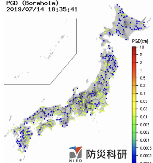 強震モニタの画像