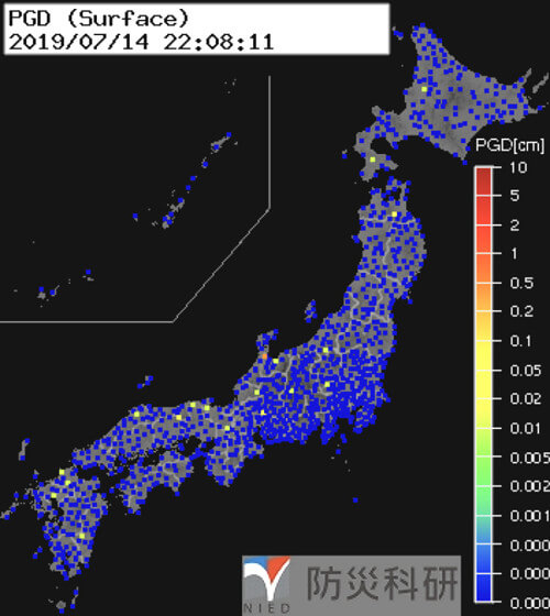 強震モニタの画像