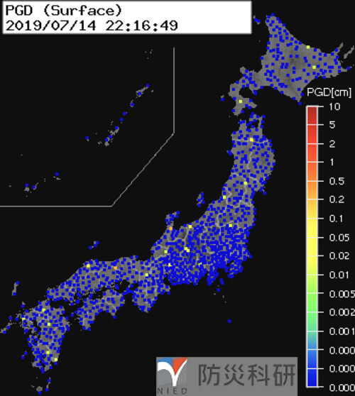 強震モニタの画像