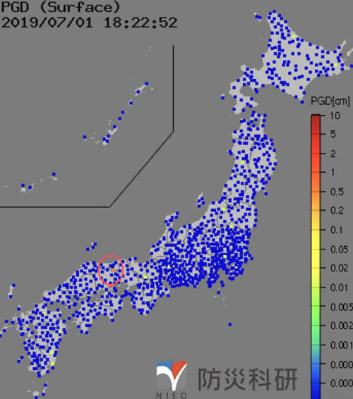 強震モニタの画像