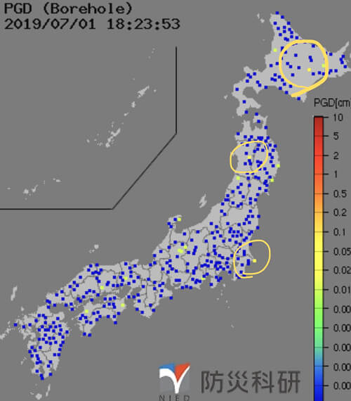 強震モニタの画像