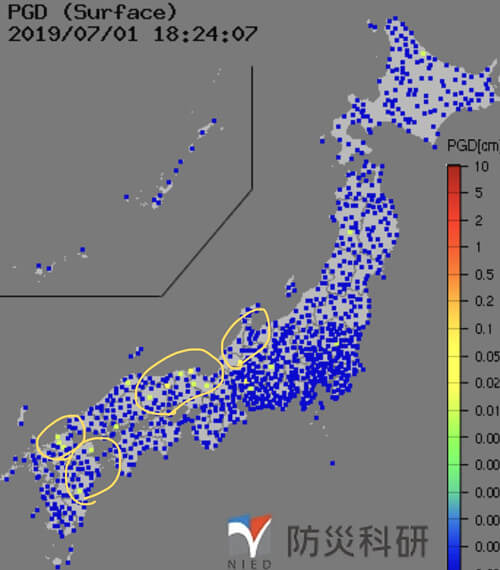 強震モニタの画像