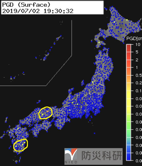 強震モニタの画像