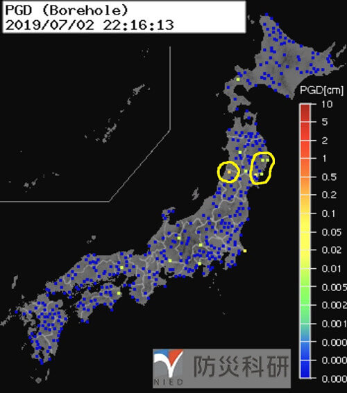 強震モニタの画像